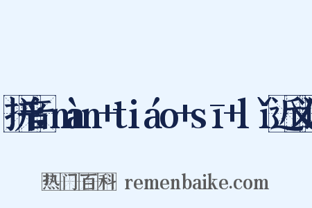 拼音：màn+tiáo+sī+lǐ近义词是什么意思的图片
